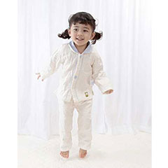 パジャマ　ブルーライン